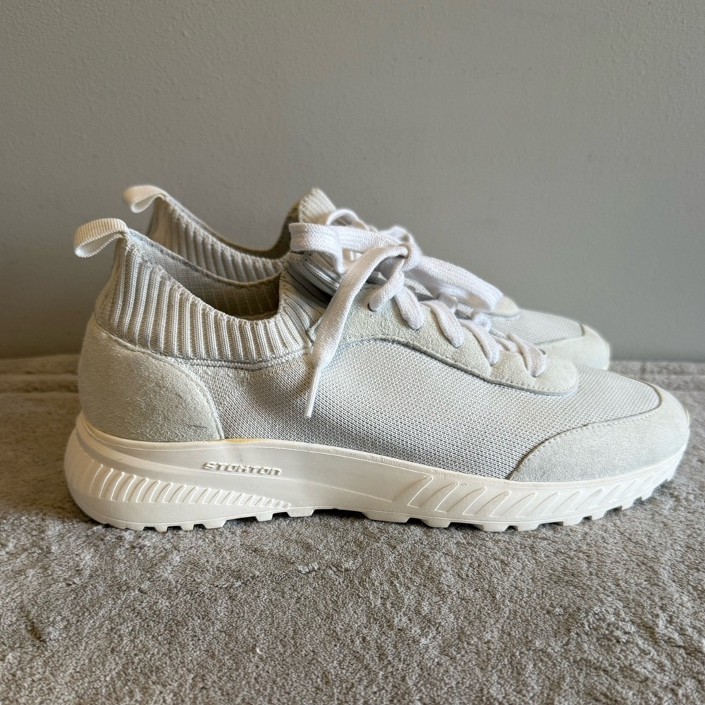Sam Edelman Stokton‎ white leather knit Italy sneakers NEW 9